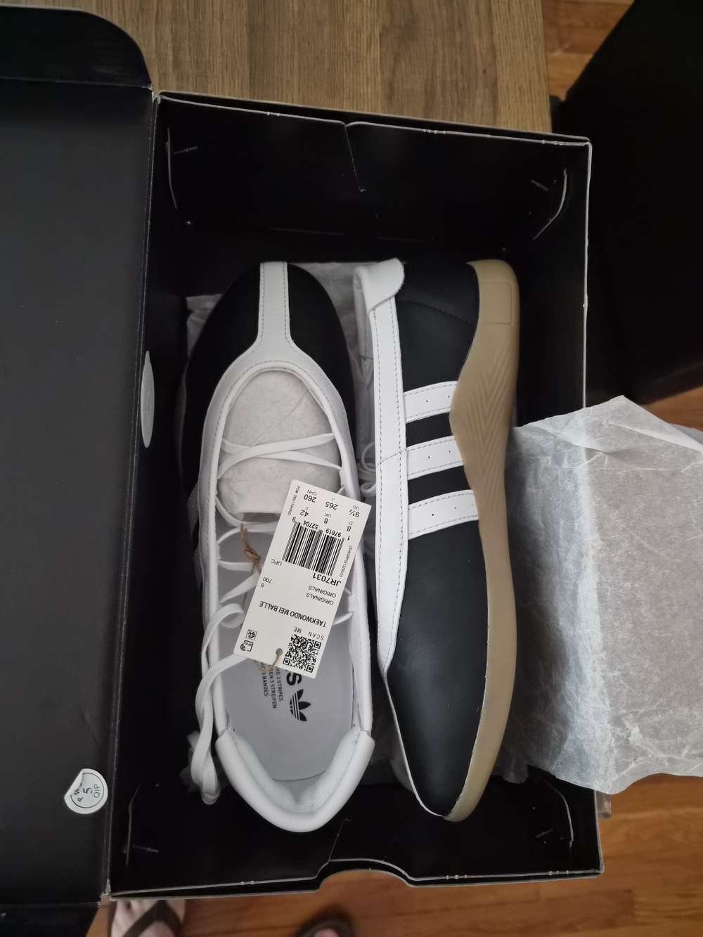 Adidas Taekwondo Ballet Flats (Black, White, Gum)
